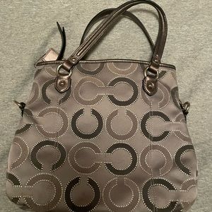 Coach silver handbag or tote